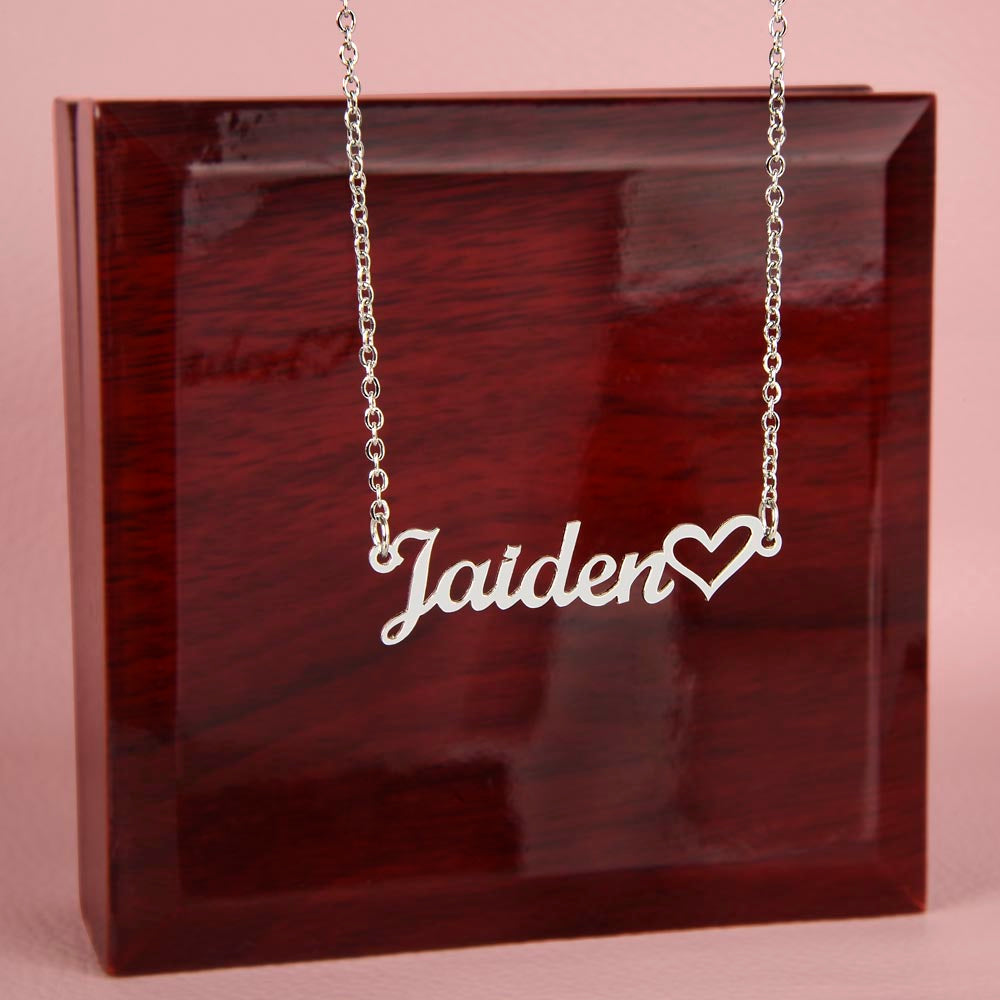 Name necklace with heart-for your beautiful granddaughter!