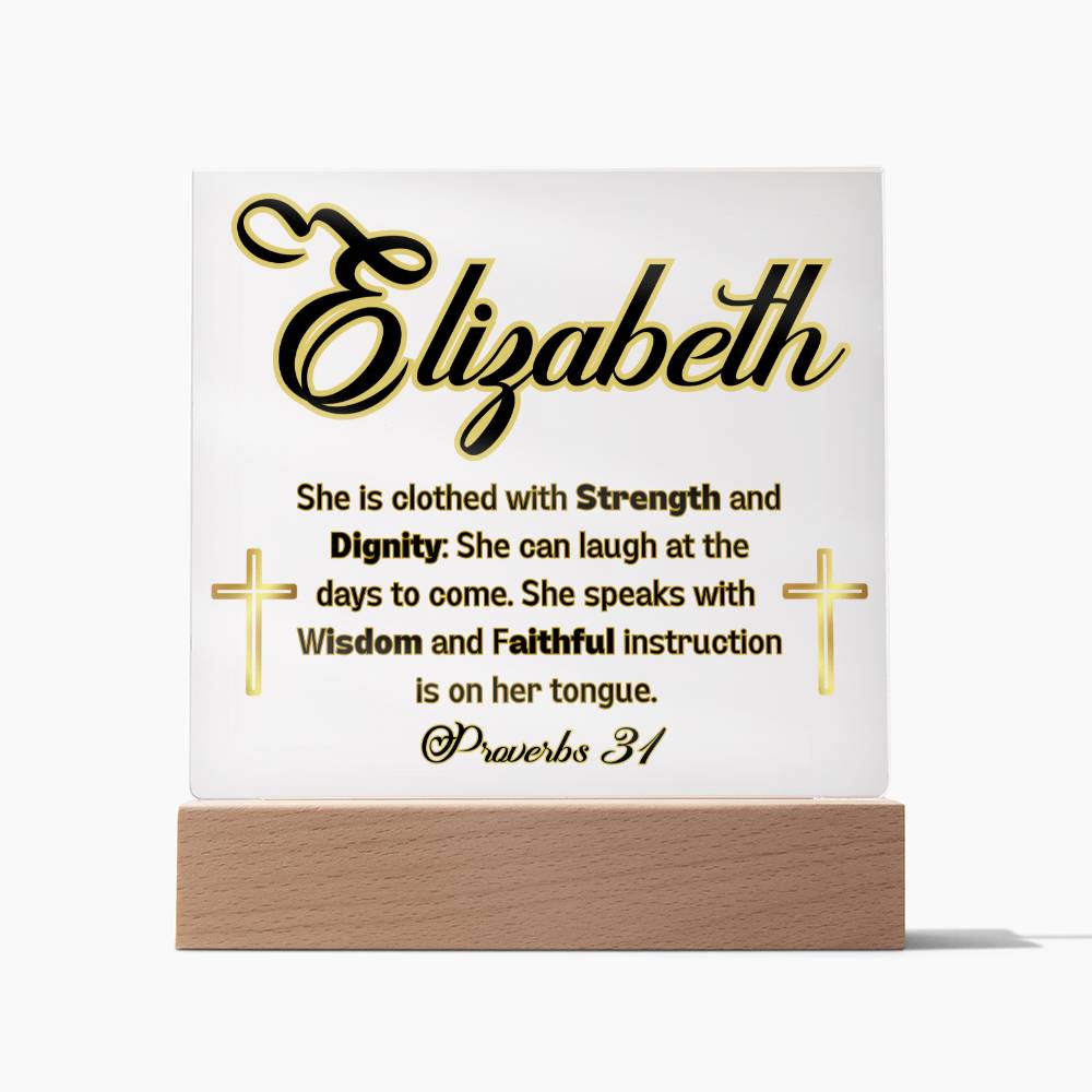 Personalized Proverbs 31 plaque- For the inspirational woman in your life