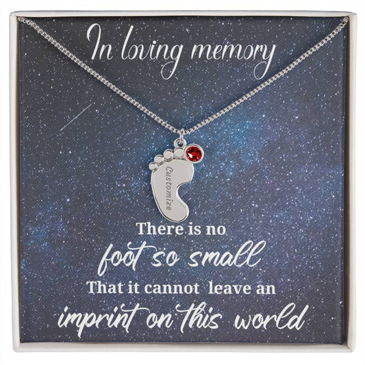 Loss of a child-baby feet Memorial pendant - keep them with you always