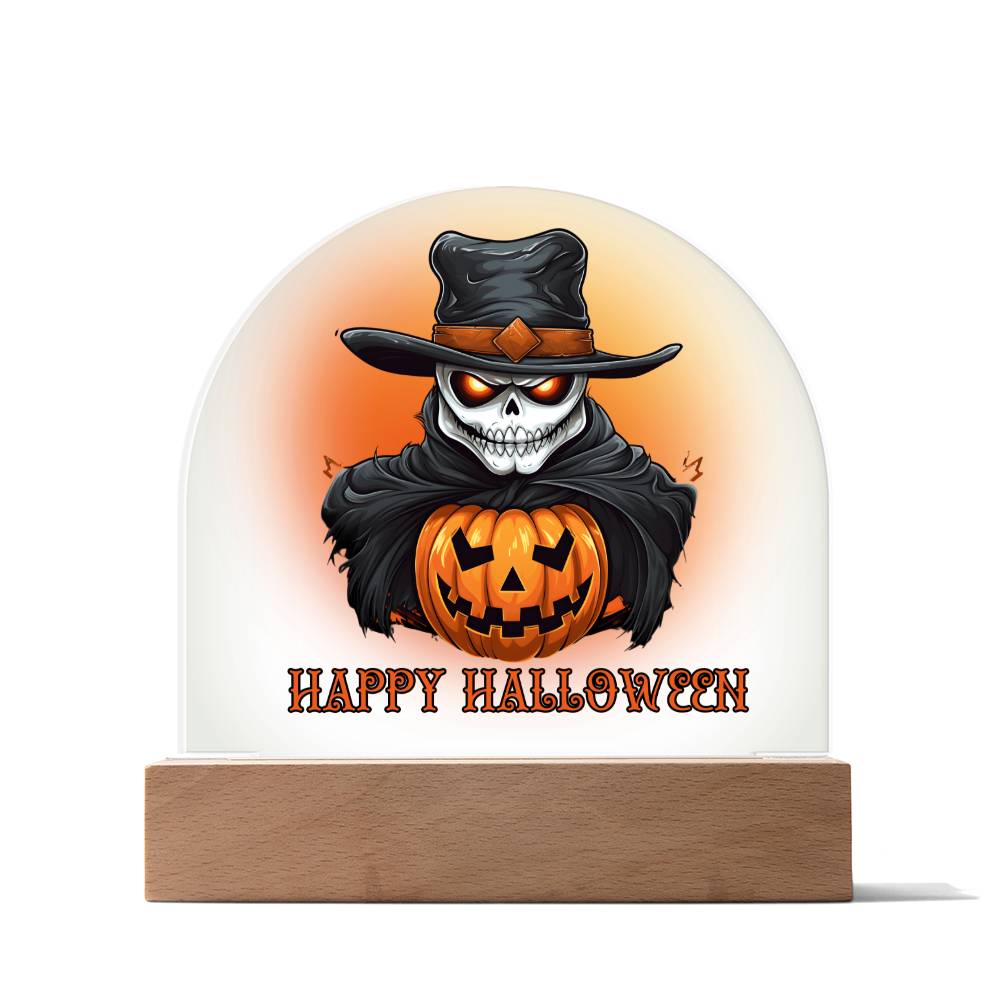 Happy Halloween Scary light up acrylic sign - amazing Halloween decor!