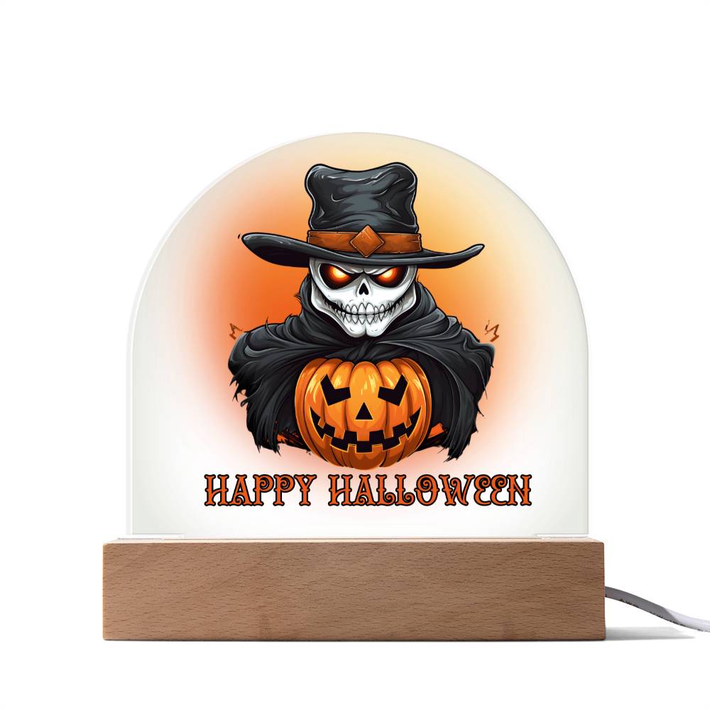 Happy Halloween Scary light up acrylic sign - amazing Halloween decor!