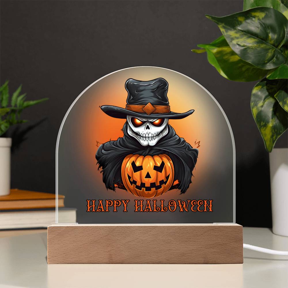 Happy Halloween Scary light up acrylic sign - amazing Halloween decor!