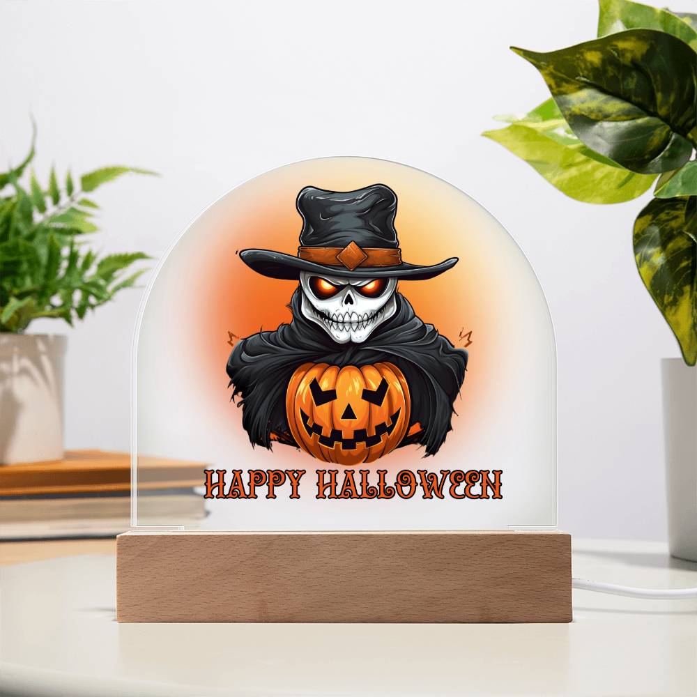 Happy Halloween Scary light up acrylic sign - amazing Halloween decor!