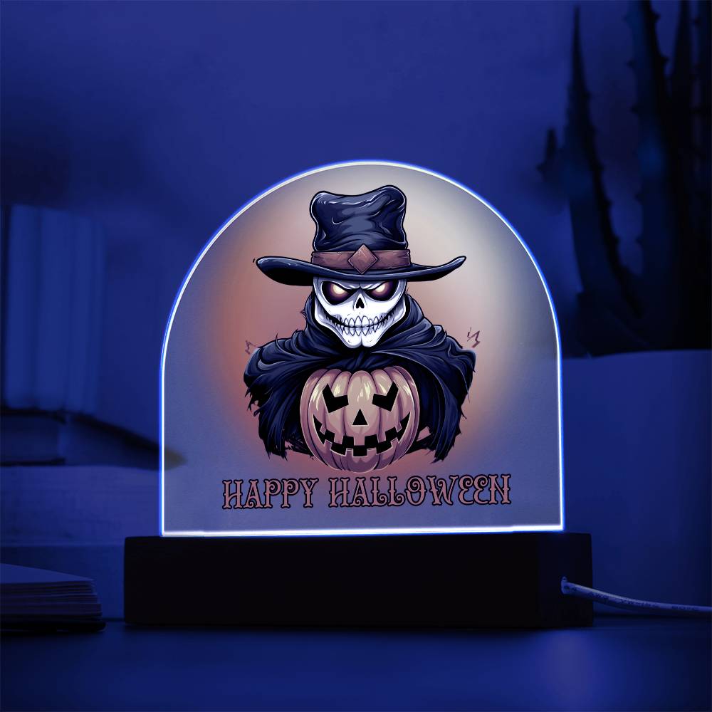 Happy Halloween Scary light up acrylic sign - amazing Halloween decor!