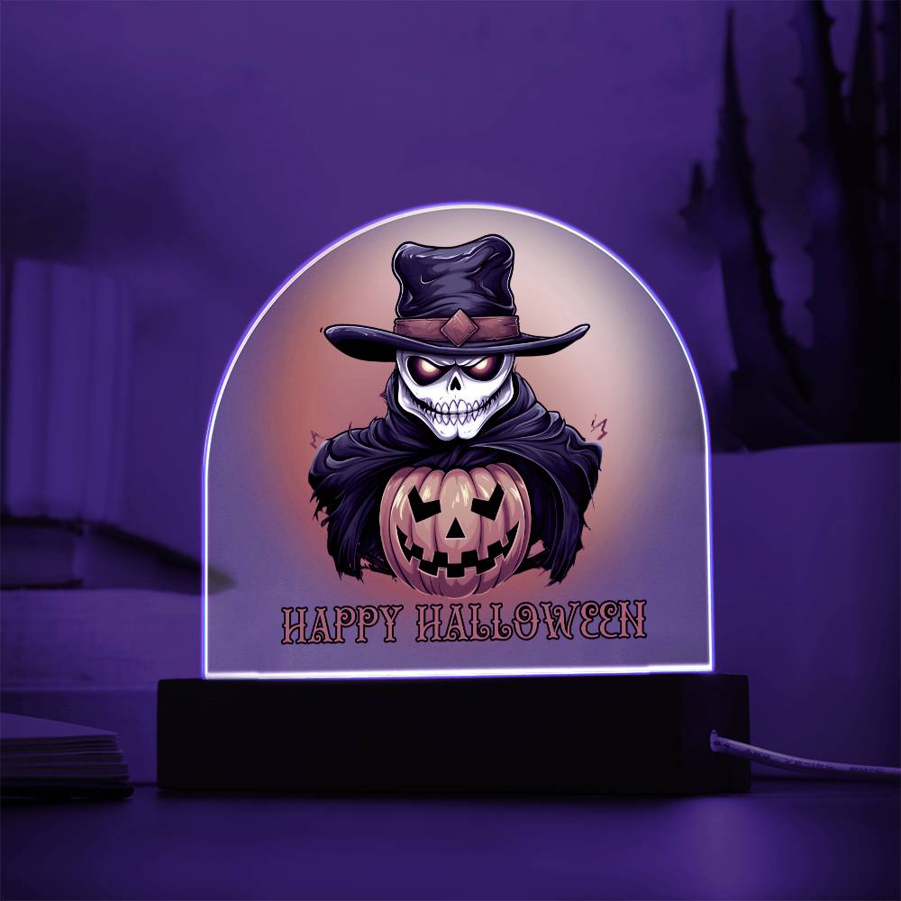 Happy Halloween Scary light up acrylic sign - amazing Halloween decor!