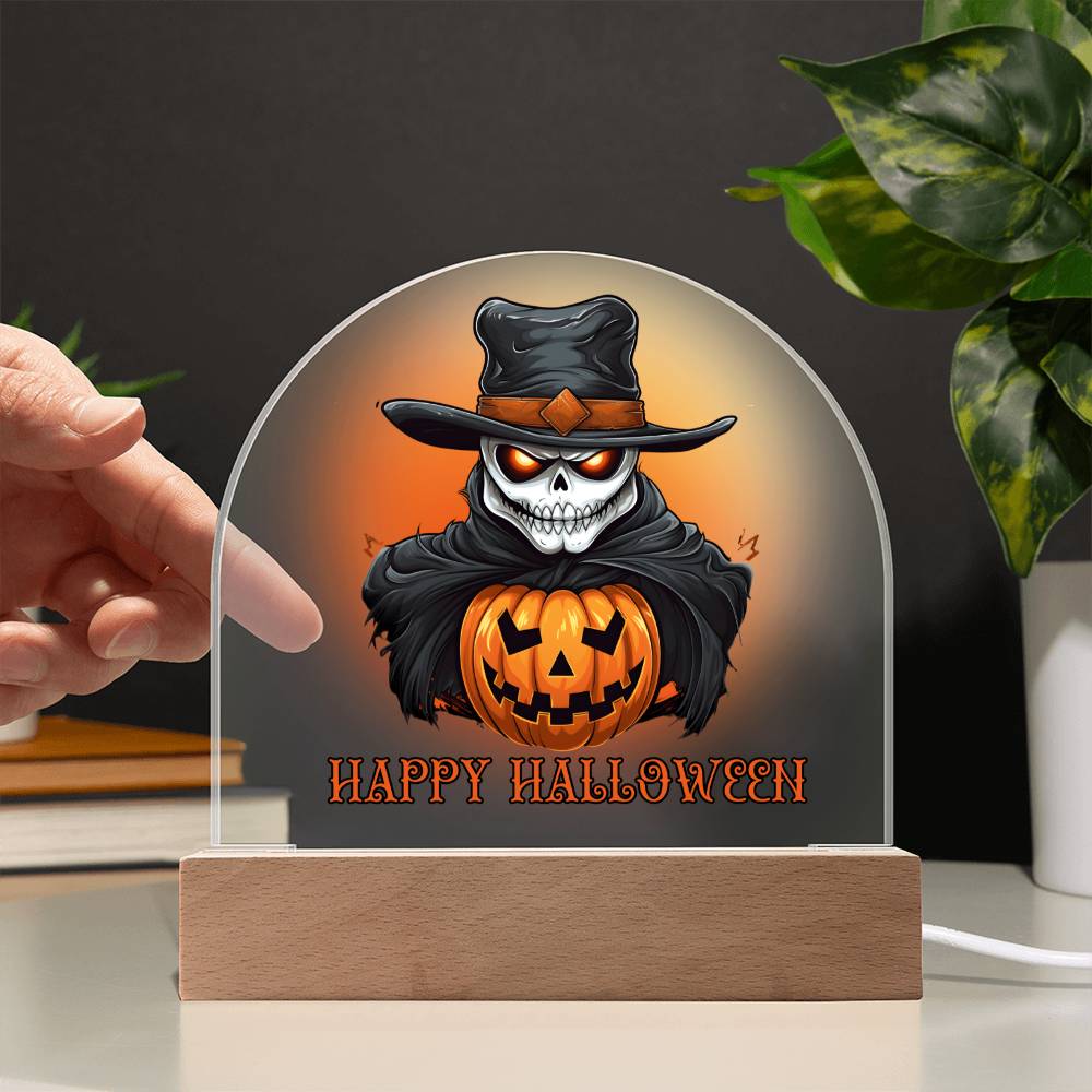 Happy Halloween Scary light up acrylic sign - amazing Halloween decor!