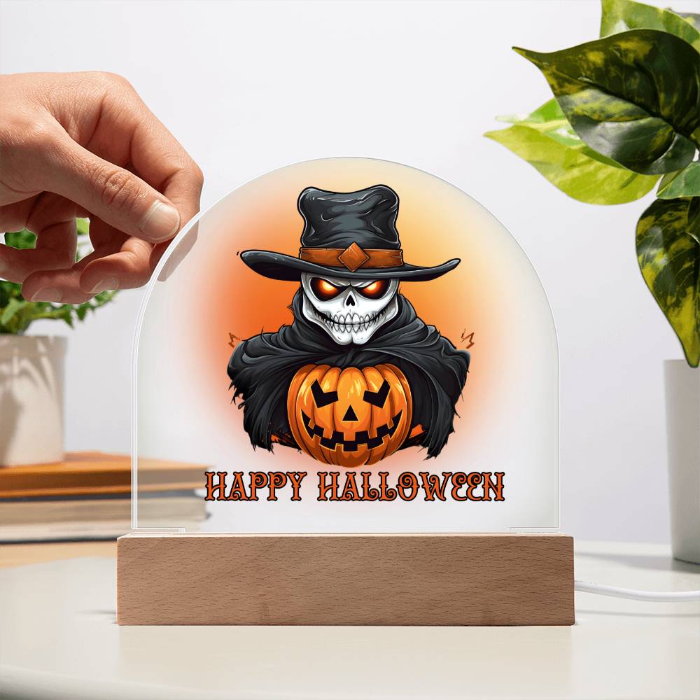 Happy Halloween Scary light up acrylic sign - amazing Halloween decor!