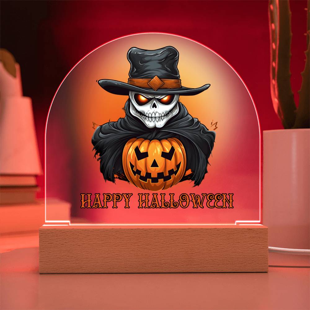 Happy Halloween Scary light up acrylic sign - amazing Halloween decor!