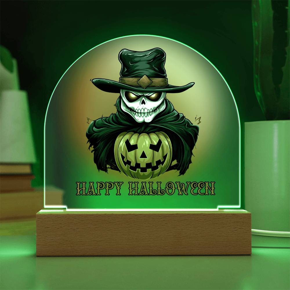 Happy Halloween Scary light up acrylic sign - amazing Halloween decor!