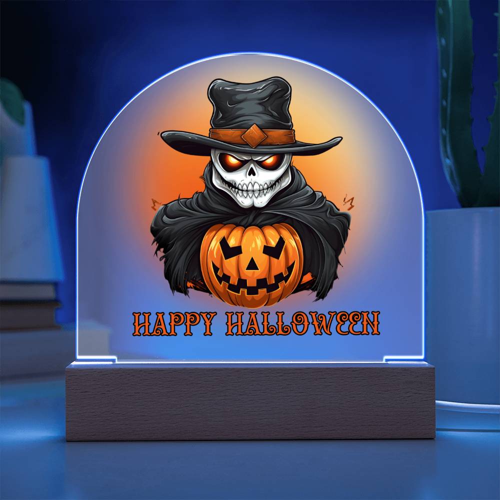 Happy Halloween Scary light up acrylic sign - amazing Halloween decor!