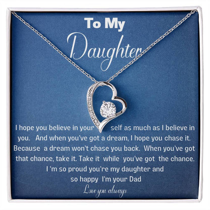 Beautiful solitaire heart necklace for your daughter