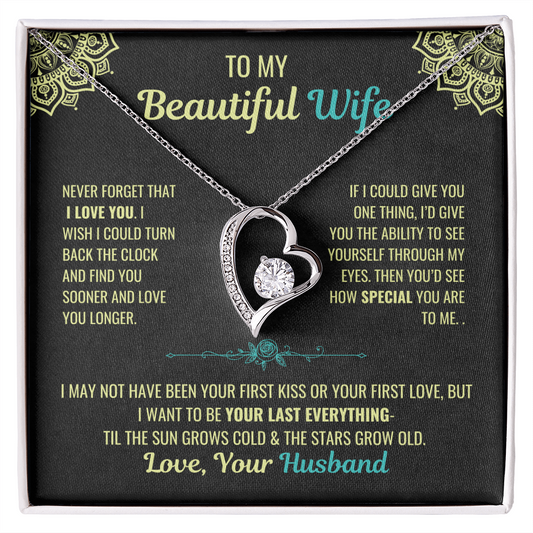 To My Beautiful Wife- Forever Love Necklace