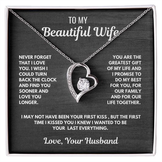 FOREVER LOVE necklace for Your Wife-She is the greatest gift.