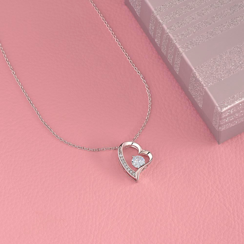 Forever Love Heart Necklace for your Daughter-she'll always be your Baby Girl