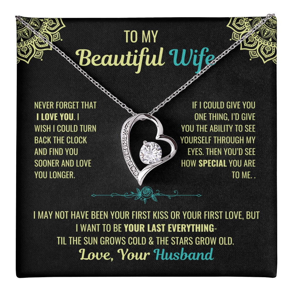 To My Beautiful Wife- Forever Love Necklace