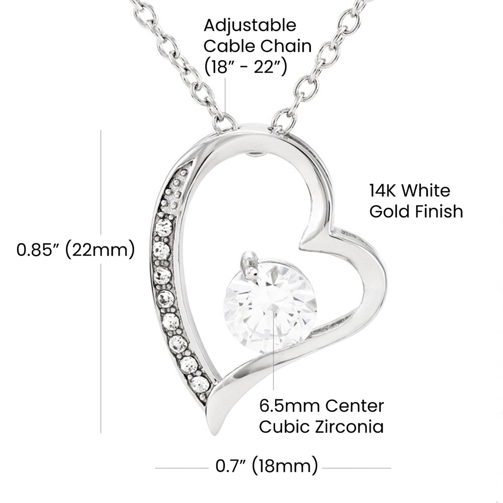 Forever Love Heart Necklace for your Daughter-she'll always be your Baby Girl