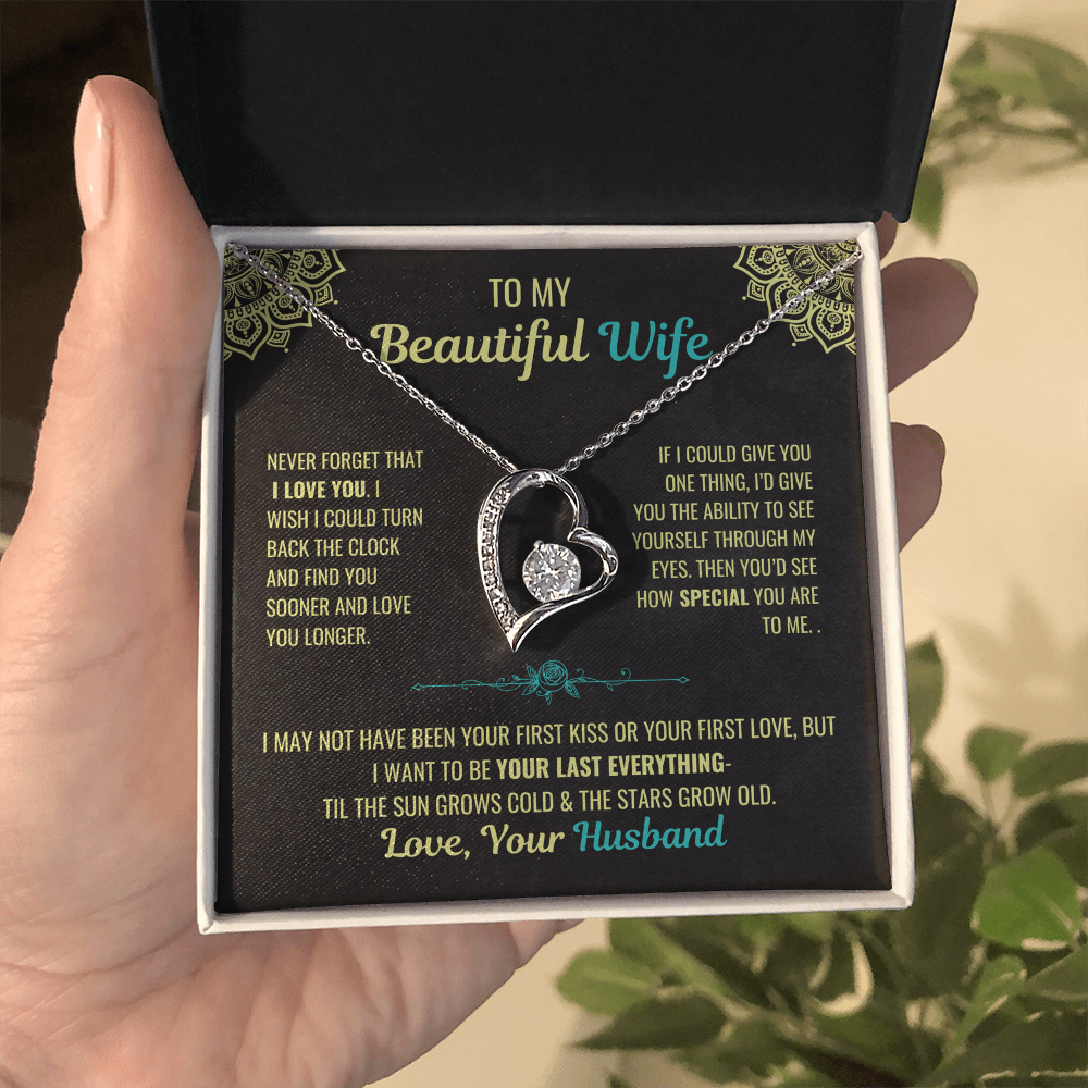 To My Beautiful Wife- Forever Love Necklace