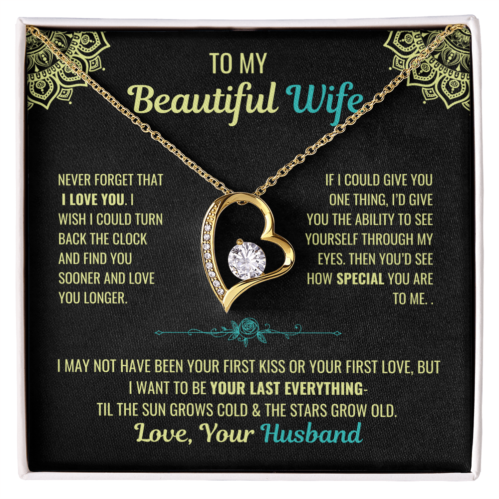 To My Beautiful Wife- Forever Love Necklace