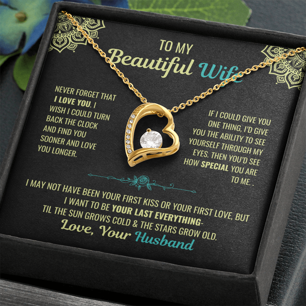 To My Beautiful Wife- Forever Love Necklace