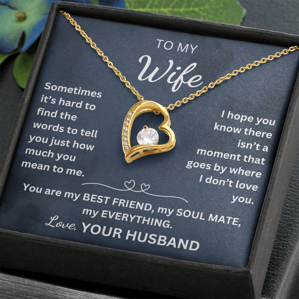 To My Wife-Heart Necklace-You are my BEST FRIEND, MY SOUL MATE, MY EVERYTHING