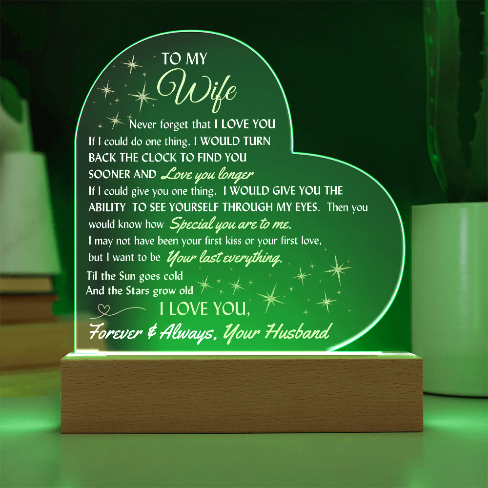 LED lighted Heart Sign and Everlasting Sweet Devotion Flower Bouquet for your Beautiful Wife.