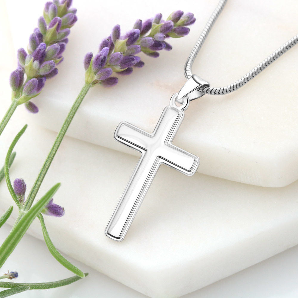 Simple, elegant cross necklace for your Beloved Wife