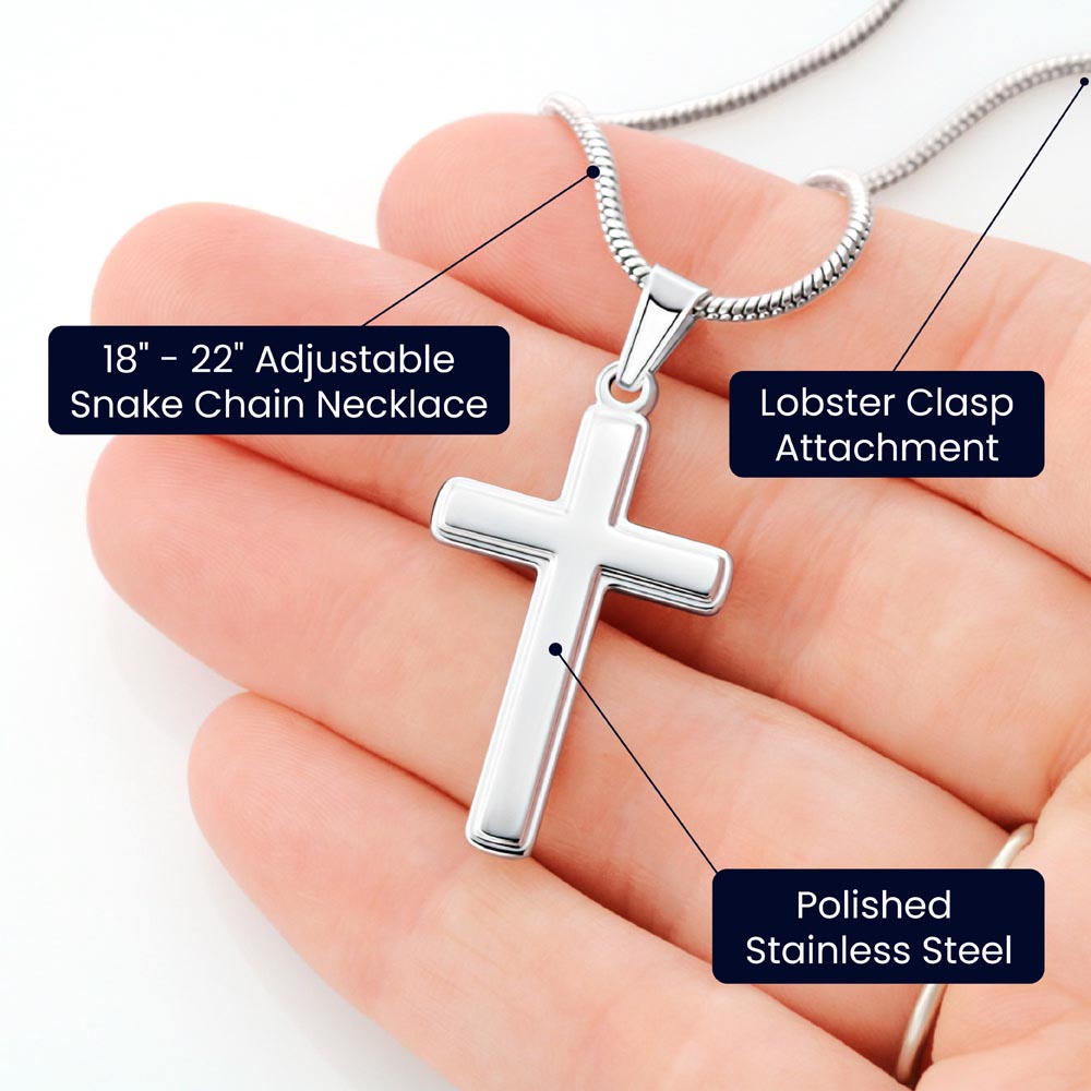 Simple, elegant cross necklace for your Beloved Wife