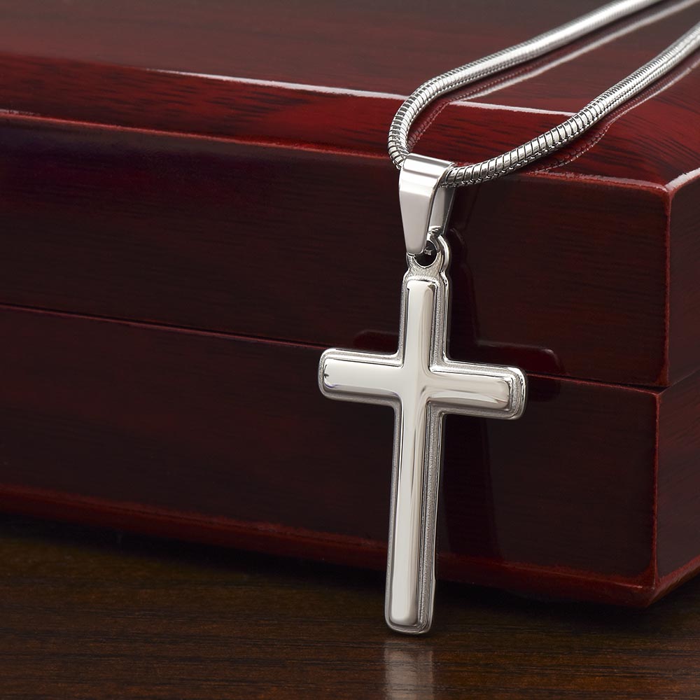 Simple, elegant cross necklace for your Beloved Wife