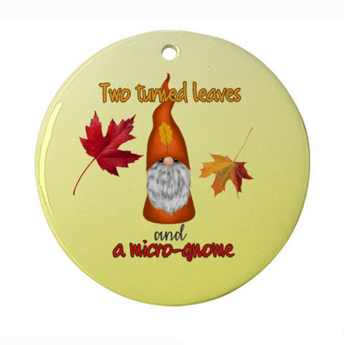 Two Turned Leaves and a Micro-Gnome: funny ornament for the D.J. in your life