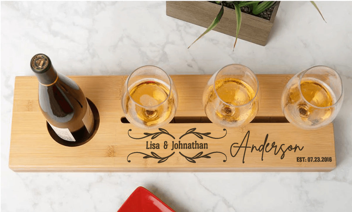 Personalized Wine Serving Tray - Great custom gift!