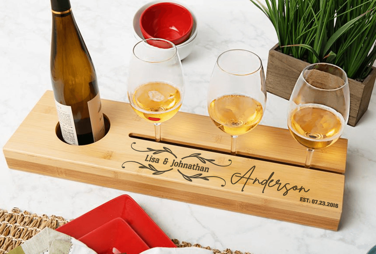 Personalized Wine Serving Tray - Great custom gift!