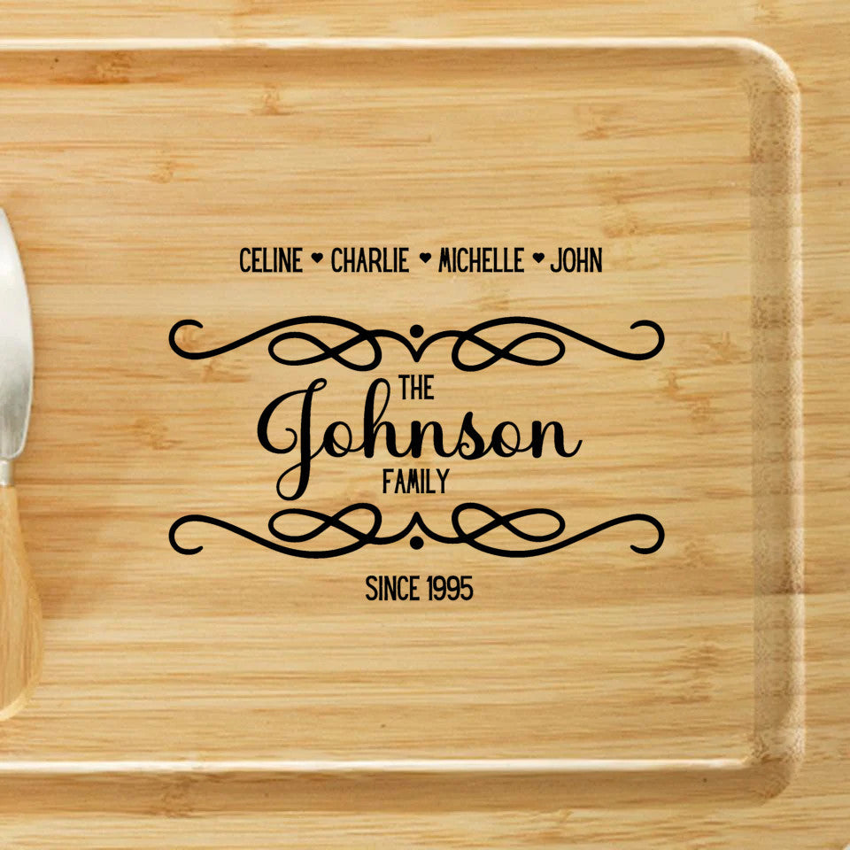 Personalized Family Charcuterie Board-add all the family names (even the dog!)