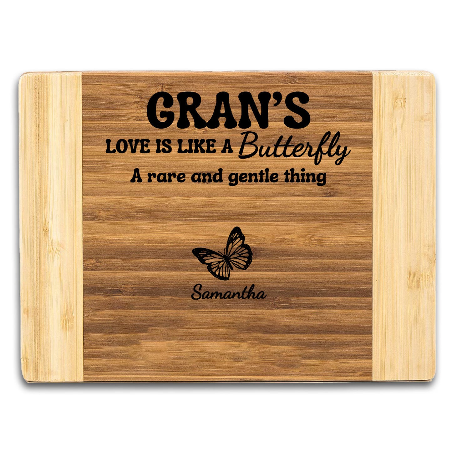 Grandma's love engraved bamboo cutting board-personalized with grandkids names!