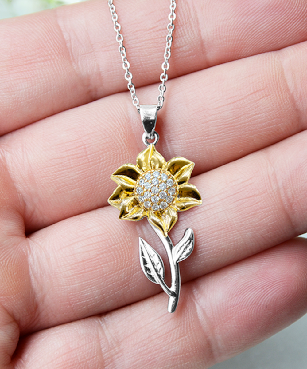 Psalms 46:5 Sunflower Necklace for your Amazing Wife