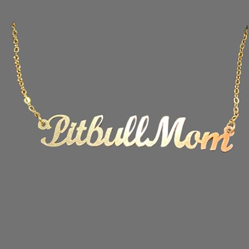 Pitbull Mom necklace with personalized message card from your pibble!