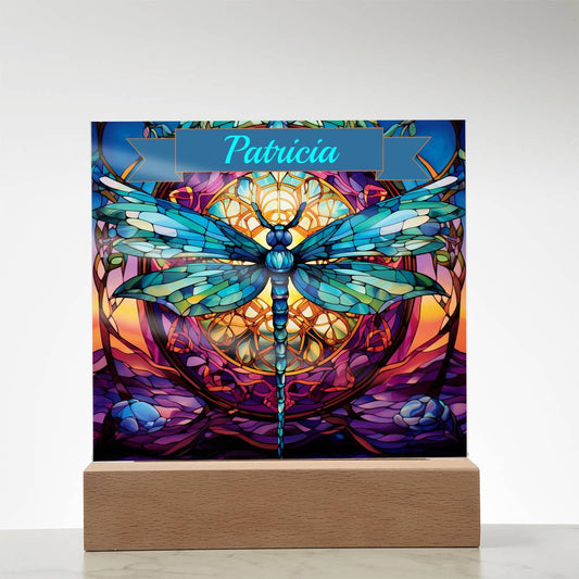 Personalized Dragonfly Acrylic night light