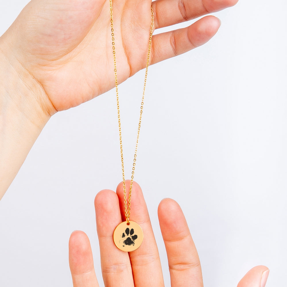 Personalized Paw Print Necklace