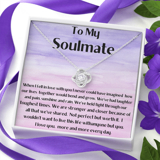 Soulmate necklace. Wife girlfriend necklace, Valentine's day gift for wife, gift for girlfriend, wife gift, girlfriend gift, necklace for wife