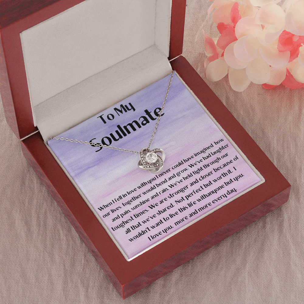 Soulmate necklace. Wife girlfriend necklace, Valentine's day gift for wife, gift for girlfriend, wife gift, girlfriend gift, necklace for wife
