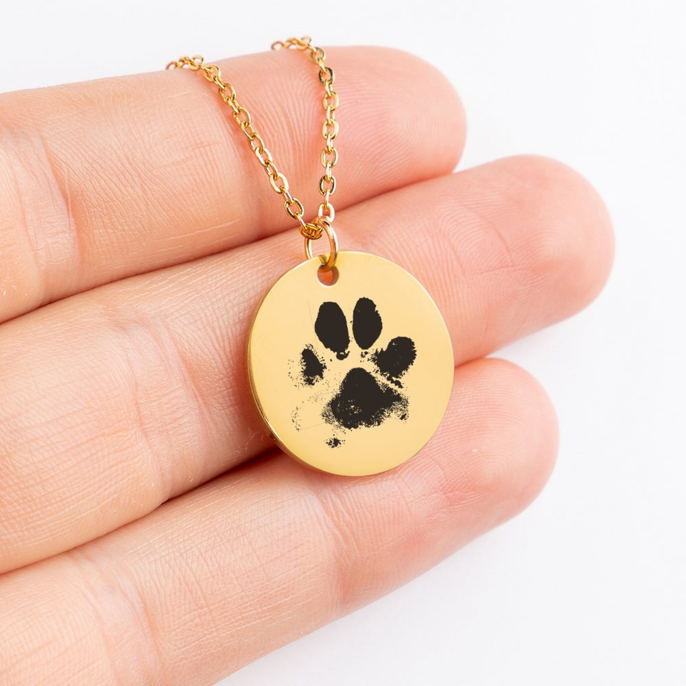 Personalized Paw Print Necklace