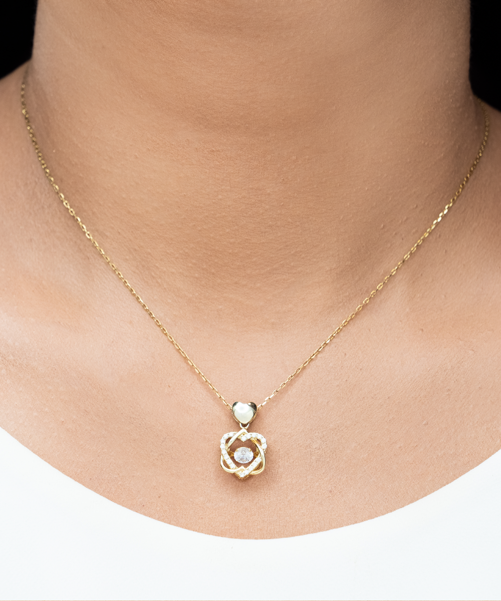 Stunning gold Love Knot necklace for your Beautiful Wife