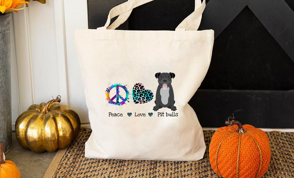 Peace, Love and Pit bulls! Pitbull mom gift. Perfect for dog mom