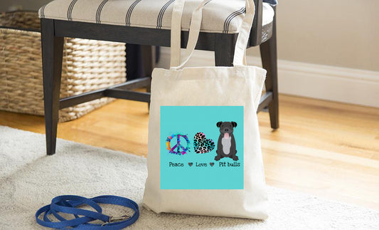 Peace, Love and Pit bulls! Pitbull mom gift. Perfect for dog mom