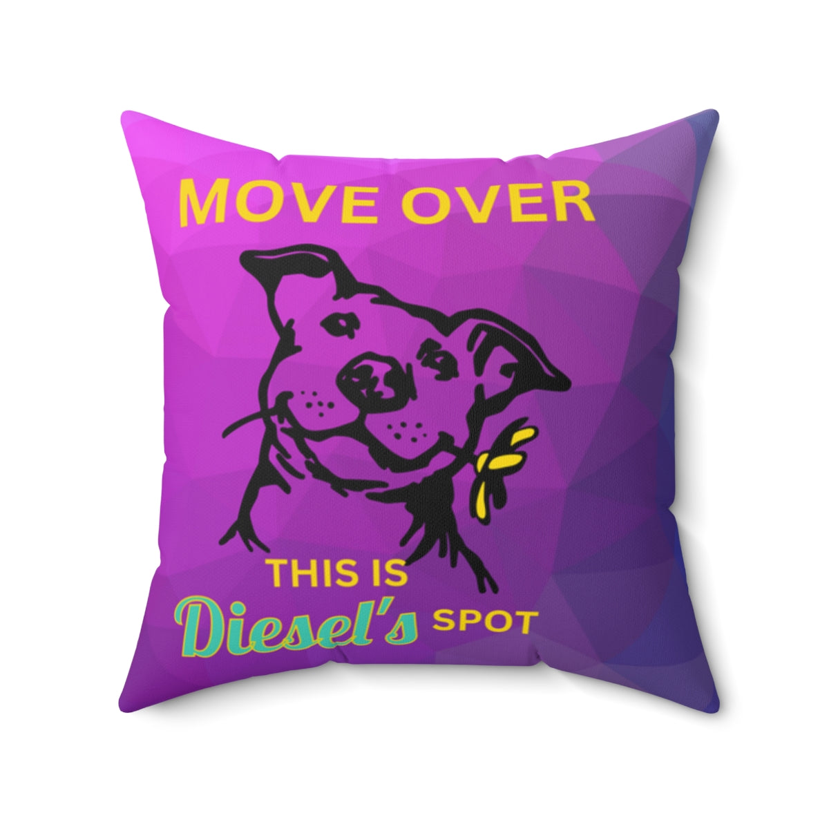 Pit bull Personalized Pillow-'Move Over' you're in the dog's spot!