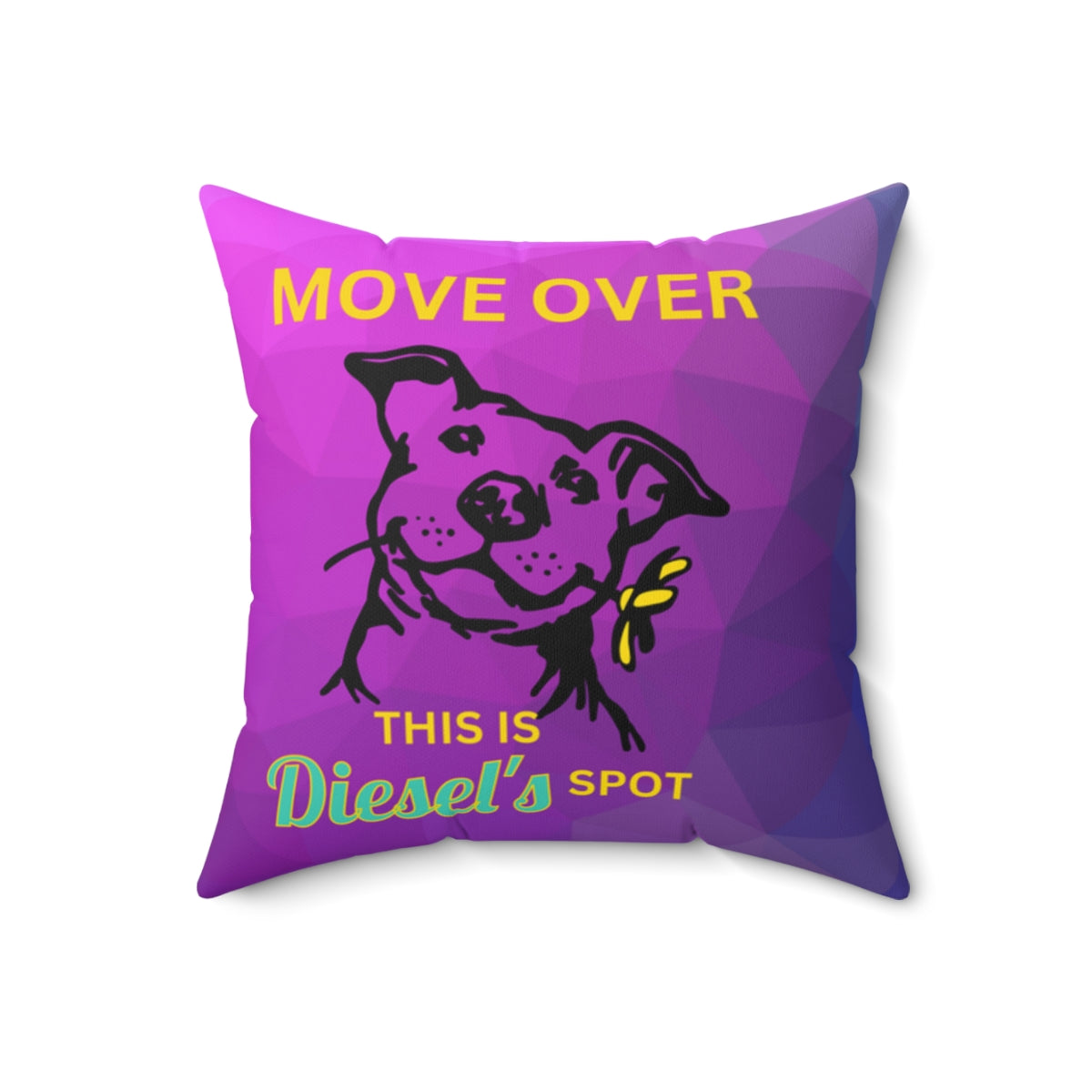 Pit bull Personalized Pillow-'Move Over' you're in the dog's spot!